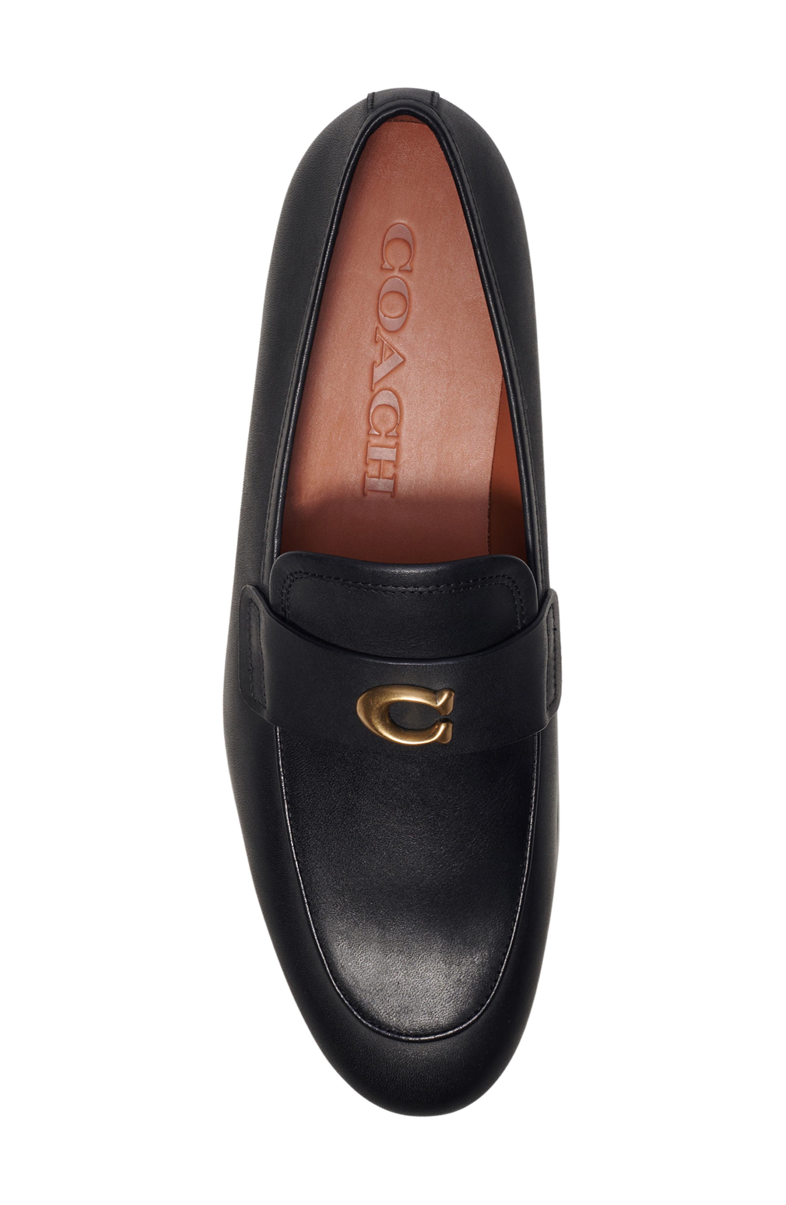 COACH Sculpt C Leather Loafer, Alternate, color, 