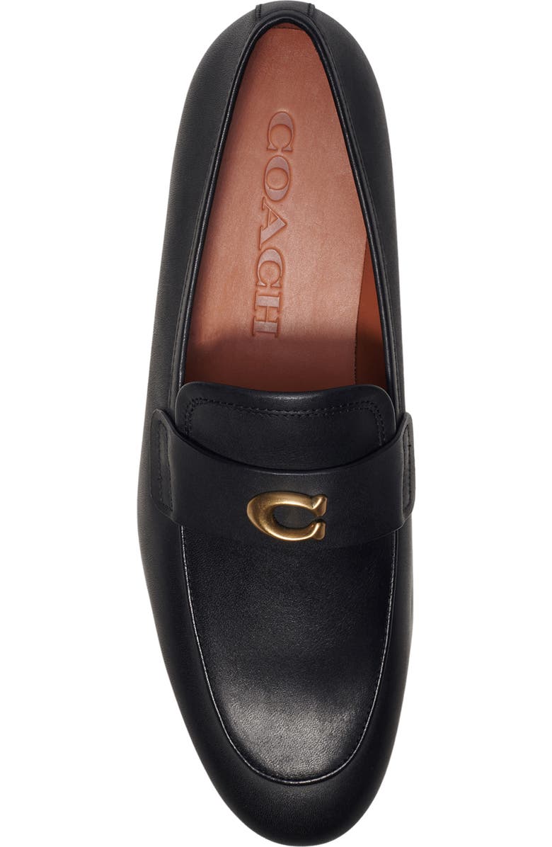 COACH Sculpt C Leather Loafer, Alternate, color,