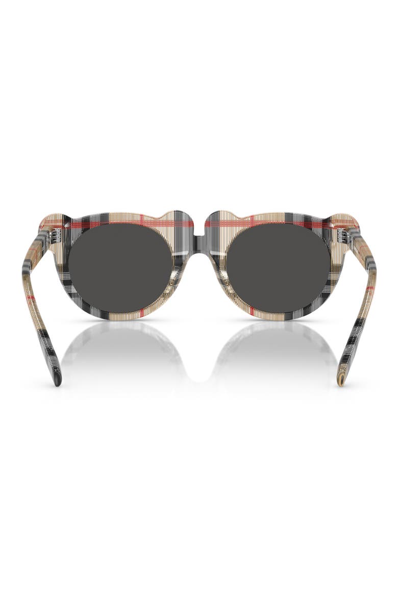 Kids' 43mm Irregular Sunglasses, Alternate, color, CHECK PINK / BRONZE