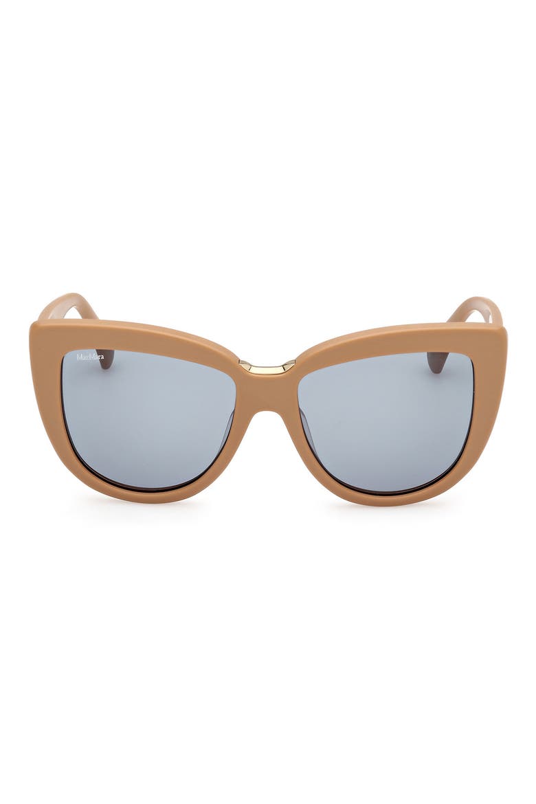 Spark 55mm Polarized Cat Eye Sunglasses, Main, color, MATTE CAMEL / GREEN LENSES