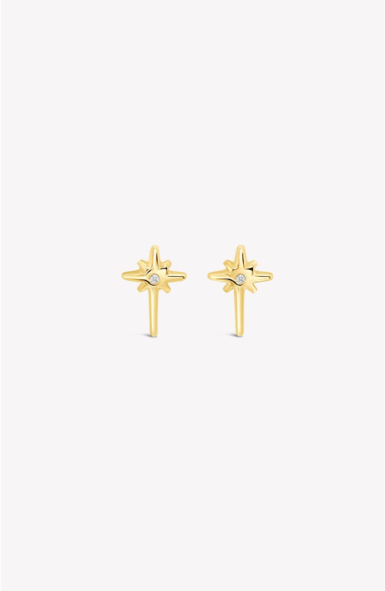 Rizen Jewelry Adoring Star Stud Earring, Main, color, 18K Gold Plated