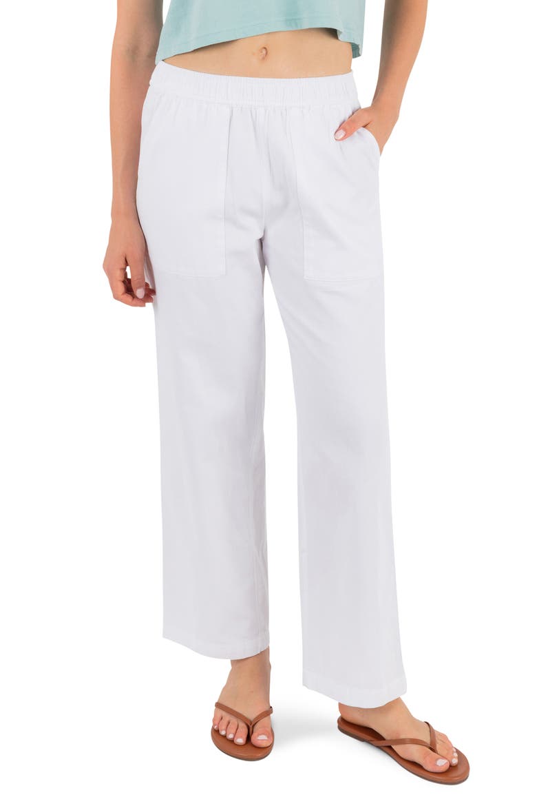 Wavy Days Wide Leg Pants, Main, color, WHITE
