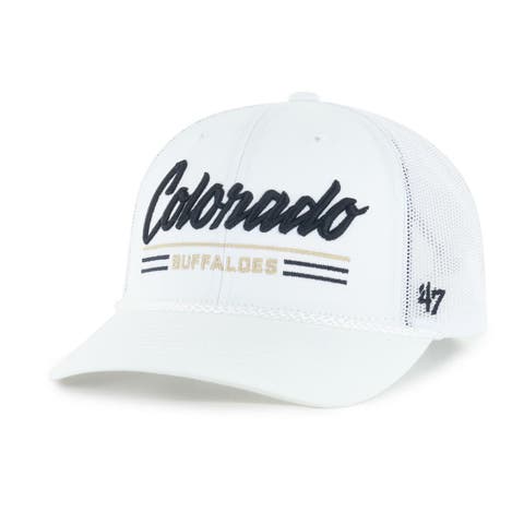 Men's '47 White Colorado Buffaloes Garner Rope Trucker Adjustable Hat