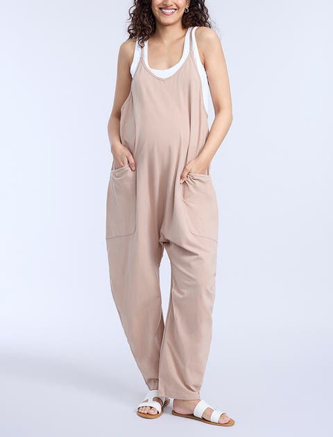 Sleeveless Relaxed Fit Maternity Jumpsuit