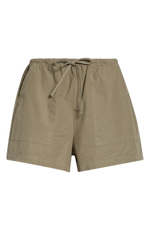 Kyoto Patch Pocket Cotton Drawstring Shorts
