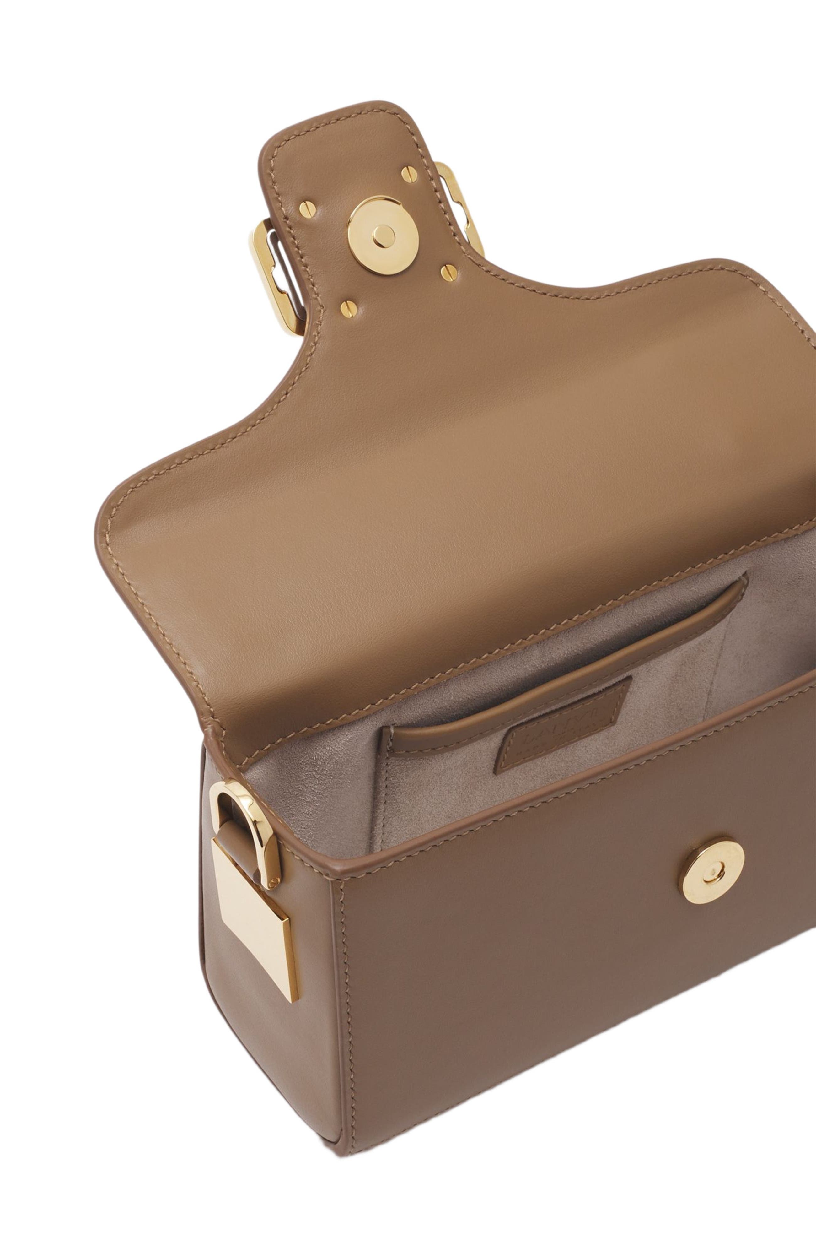 Lanvin Nano Pencil Cat Bag In Leather And Rhinestone, Alternate, color, 