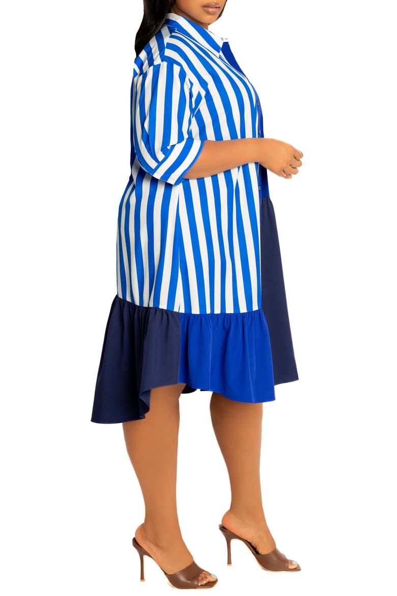 Mixed Print Shirtdress, Alternate, color, BLUE MULTI