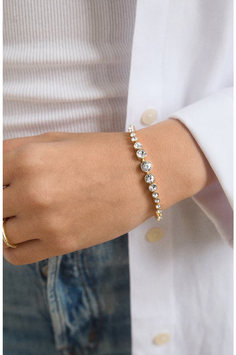 Emily Bracelet, Alternate, color, BRASS/ WHITE