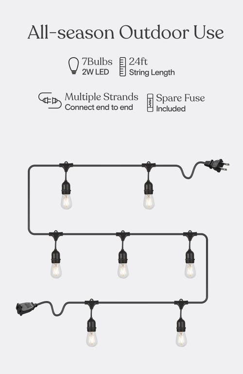 Brightech Plug-in Weatherproof Led Heavy Duty Outdoor String Lights In 24 Ft 7 Bulbs | Neutral White