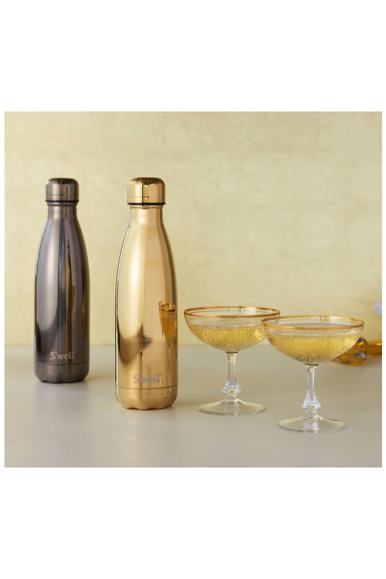 'Metallic Collection - Yellow Gold' Stainless Steel Water Bottle, Alternate, color, YELLOW GOLD