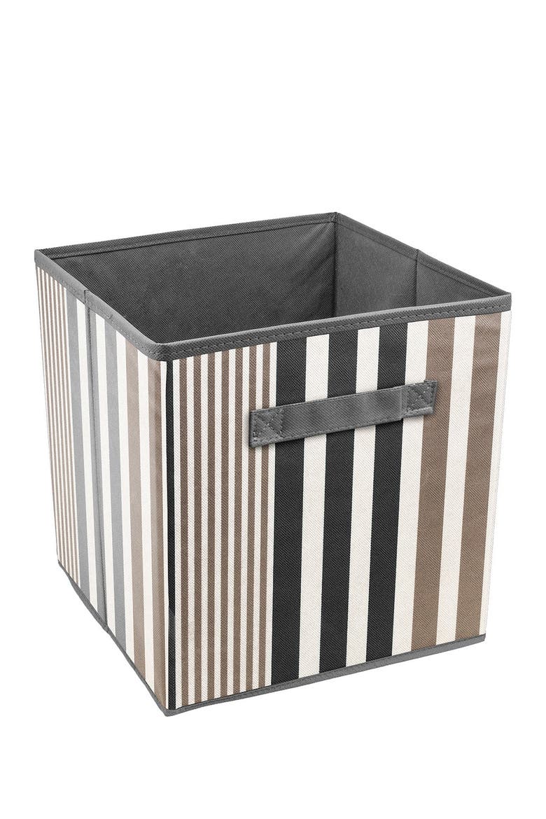 Foldable Storage Cube Basket Bin - Set of 6 - Black Line, Alternate, color, BLACK LINES