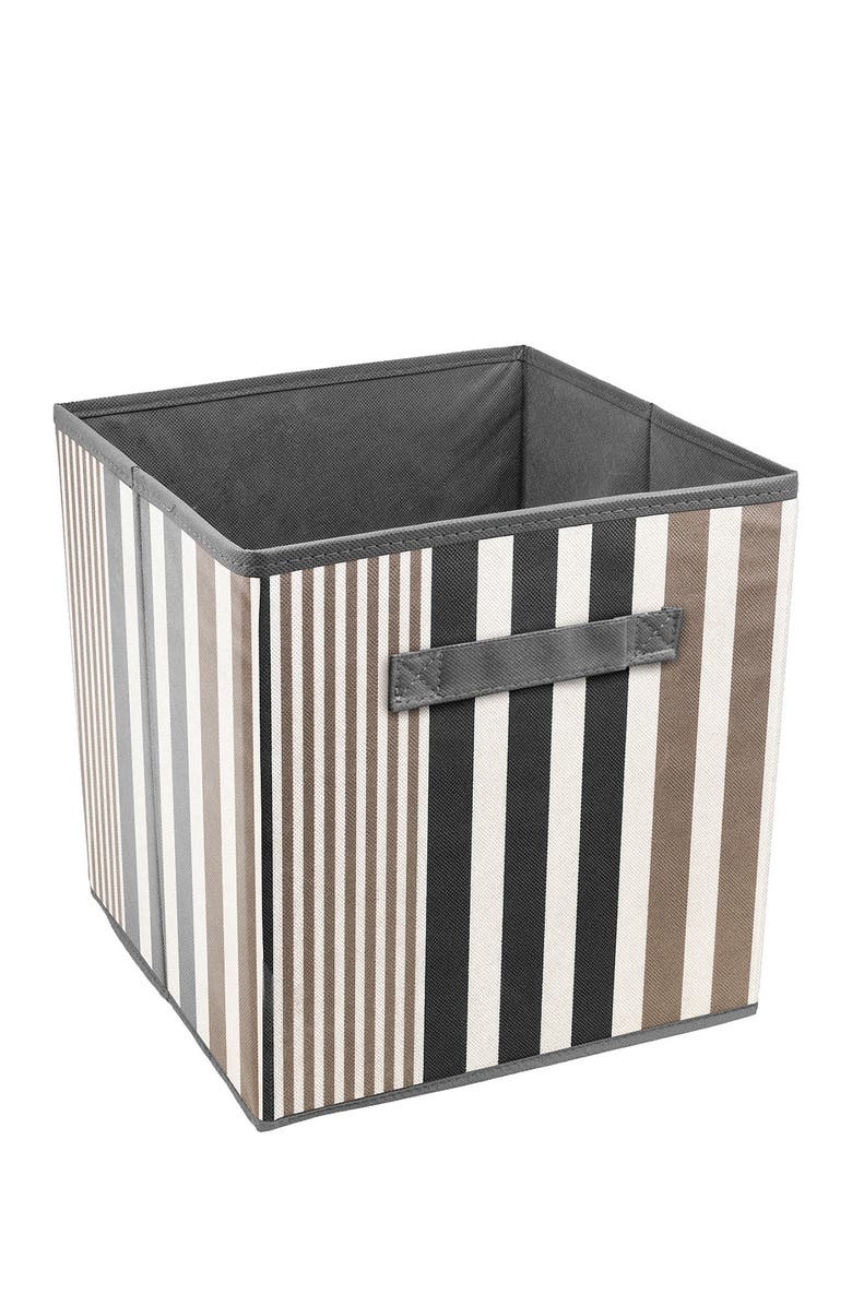 SORBUS Foldable Storage Cube Basket Bin - Set of 6 - Black Line, Alternate, color, Black Lines