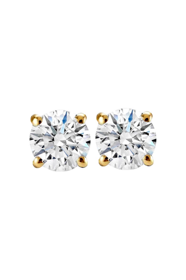 Certified 2.00Ct TW Diamond Studs Screw Back 14k Gold Lab Grown, Main, color, 14k Yellow Gold