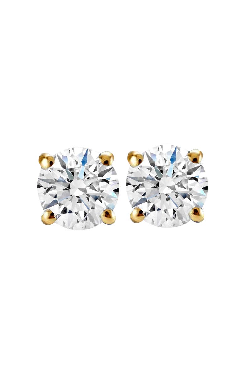 Bliss Diamond 1 Carat (ctw) Diamond Studs in 14k or Gold Lab Grown, Main, color, 14K Yellow Gold