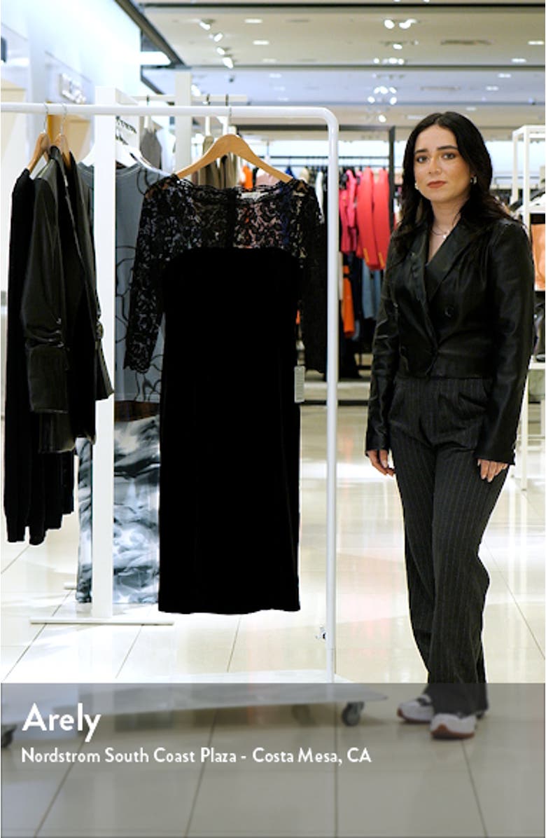 Lace & Velvet Sheath Dress, sales video thumbnail