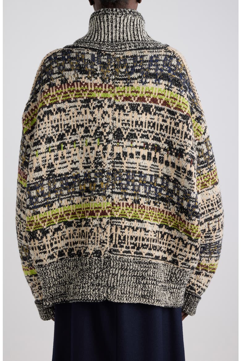 Teda Wool & Cashmere Cardigan, Alternate, color, BLACK