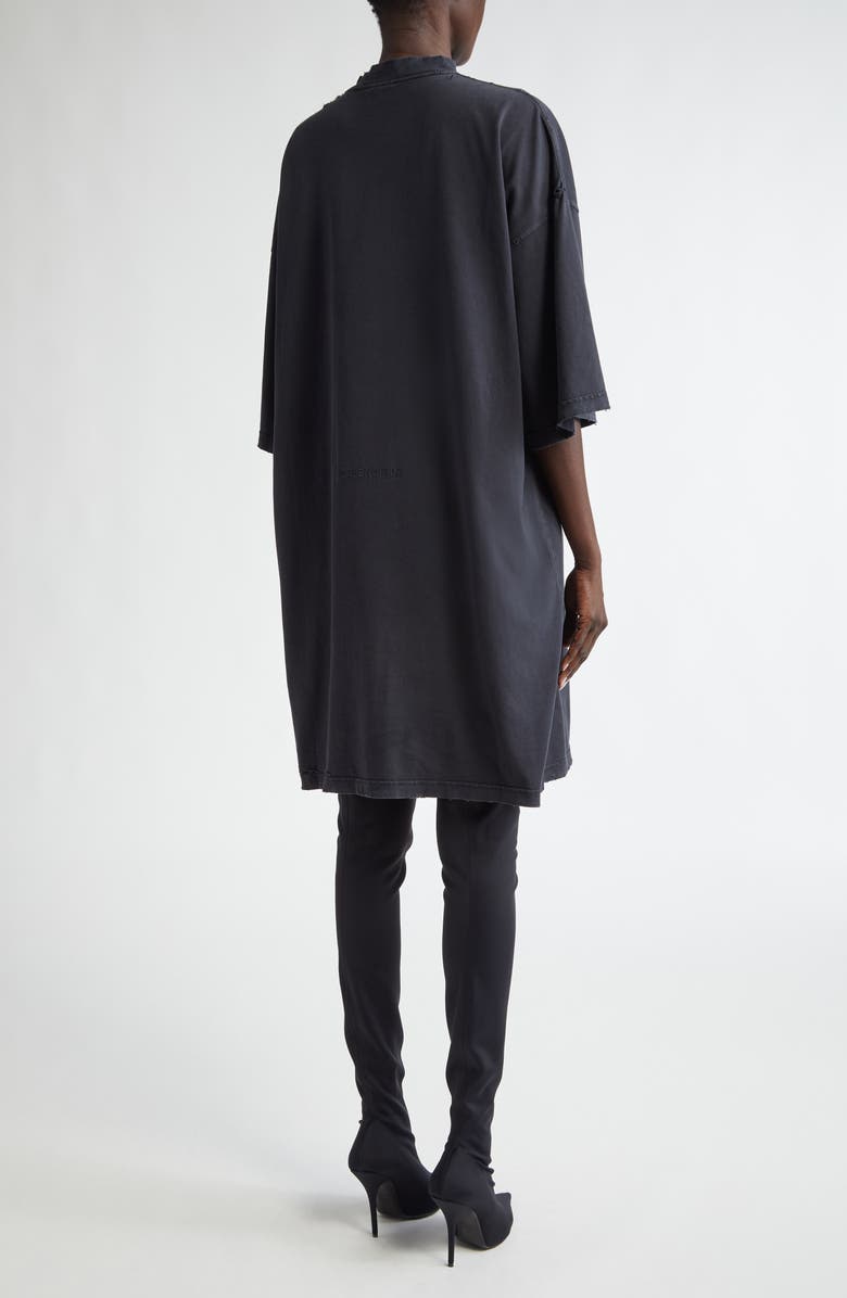 Balenciaga Liberty Graphic T-Shirt Minidress, Alternate, color, 1083 Faded Black