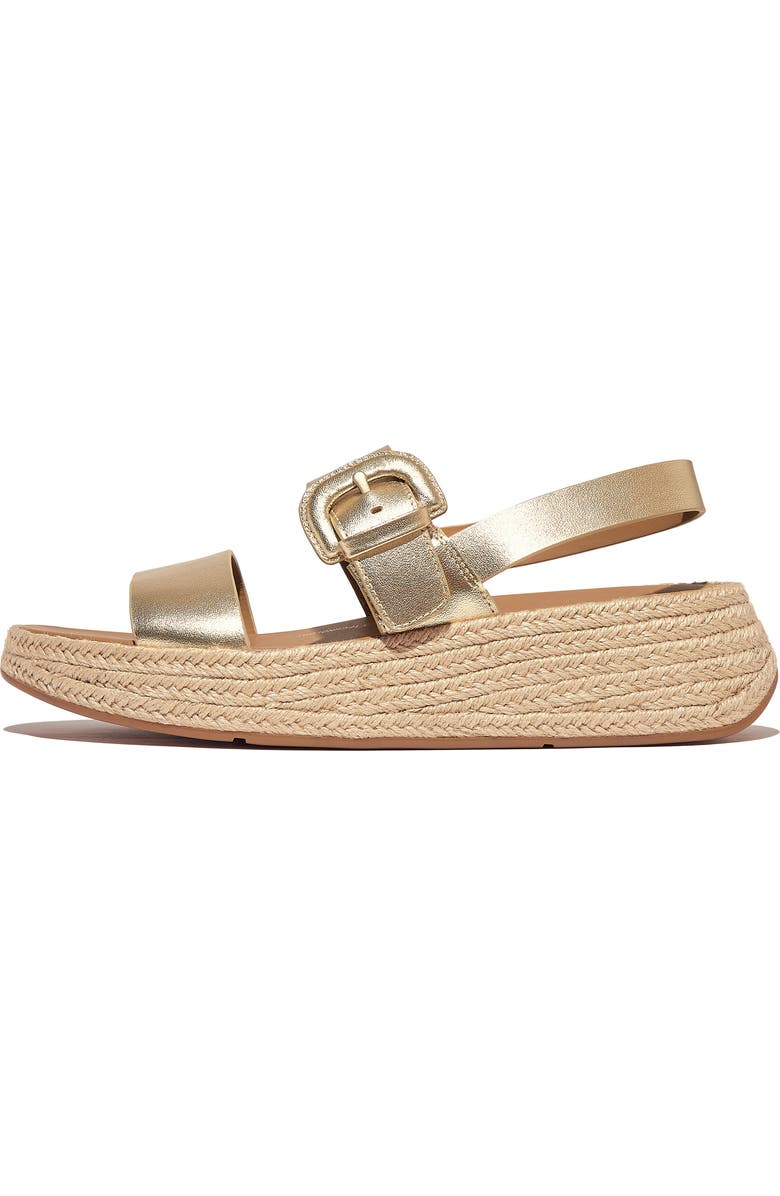 FitFlop F-Mode Espadrille Sandal, Alternate, color, Platino
