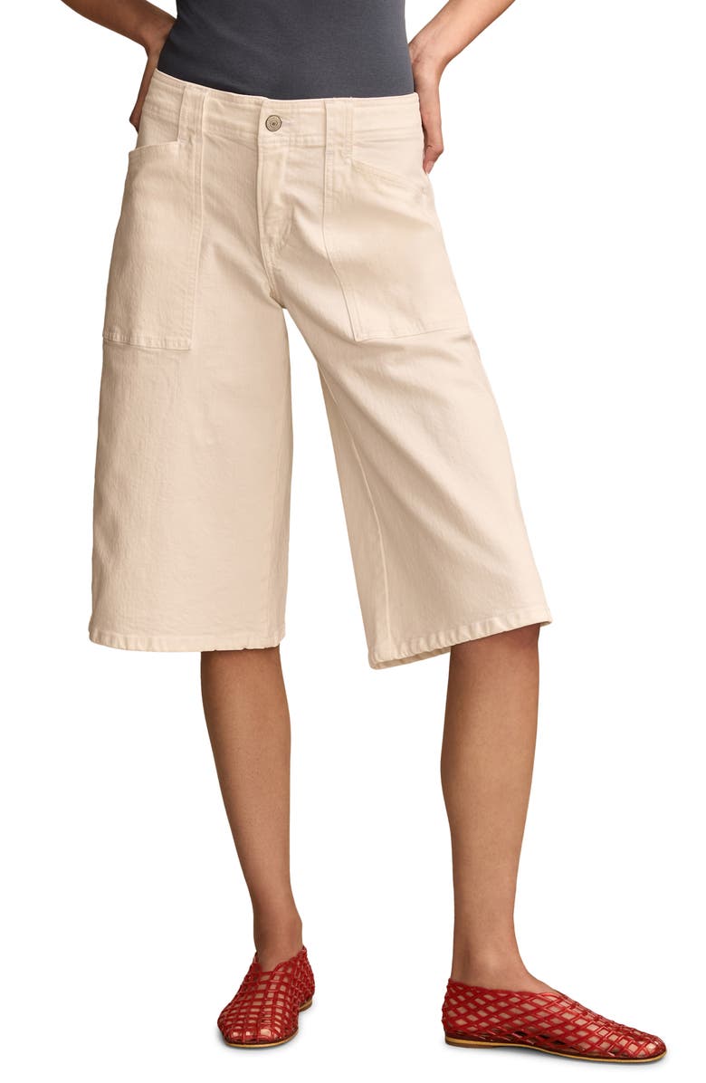 Lucky Brand Stretch Cotton Culottes, Main, color,
