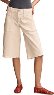 Lucky Brand Stretch Cotton Culottes
