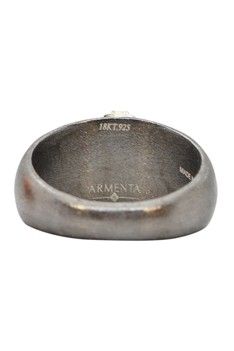Old World Diamond Cross Ring, Alternate, color, SILVER/ YELLOW GOLD