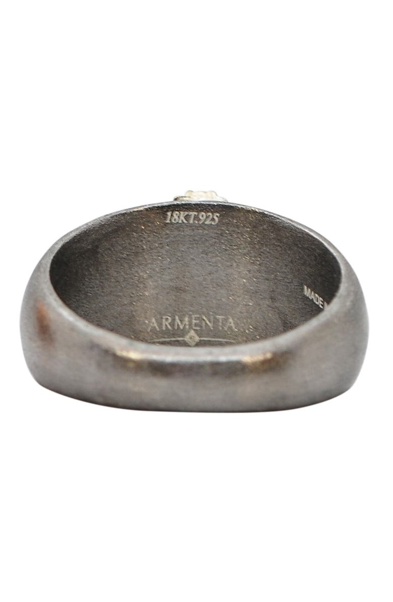 Armenta Old World Diamond Cross Ring, Alternate, color, Silver/ Yellow Gold