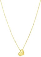 The Lovery Fine Jewelry Mini Asymmetrical Gold Puffy Heart Necklace