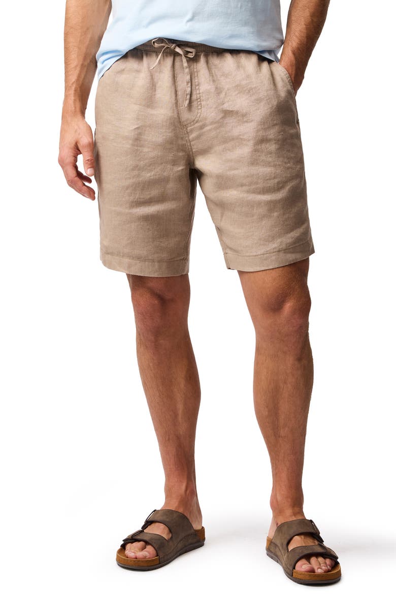 Rodd & Gunn Linen Shorts, Main, color, Dark Taupe