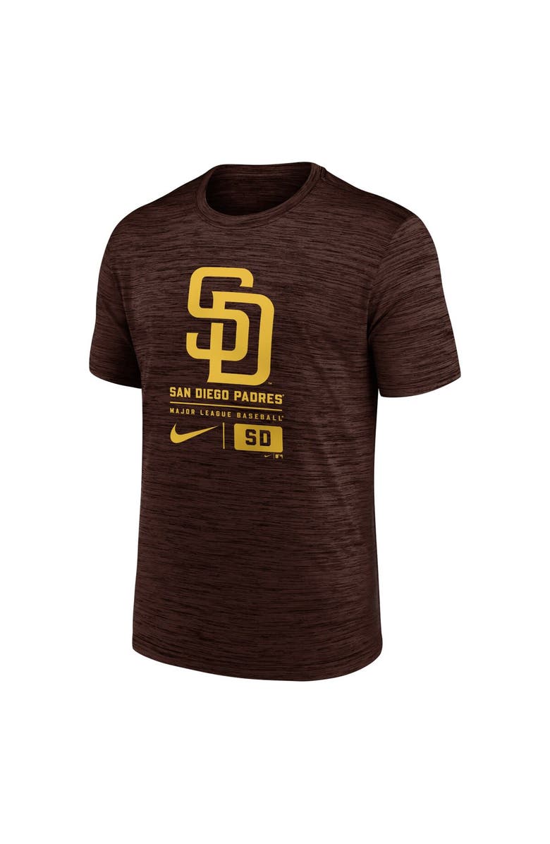 Nike Men's Nike Brown San Diego Padres Large Logo Velocity T-Shirt, Alternate, color, 
