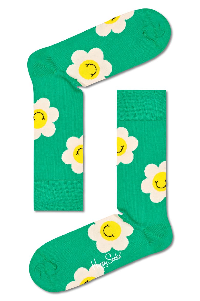 I Flower U Assorted 3-Pack Cotton Blend Crew Socks Gift Box, Alternate, color, RED