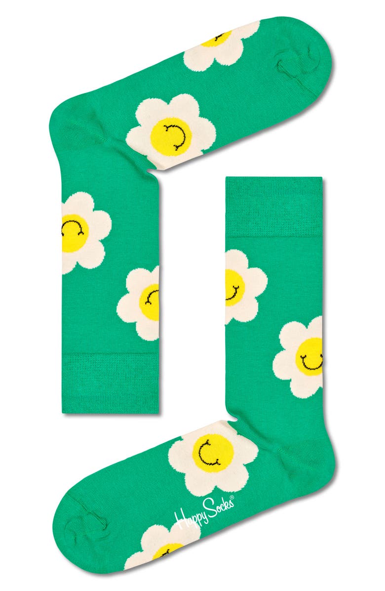 Happy Socks I Flower U Assorted 3-Pack Cotton Blend Crew Socks Gift Box, Alternate, color,