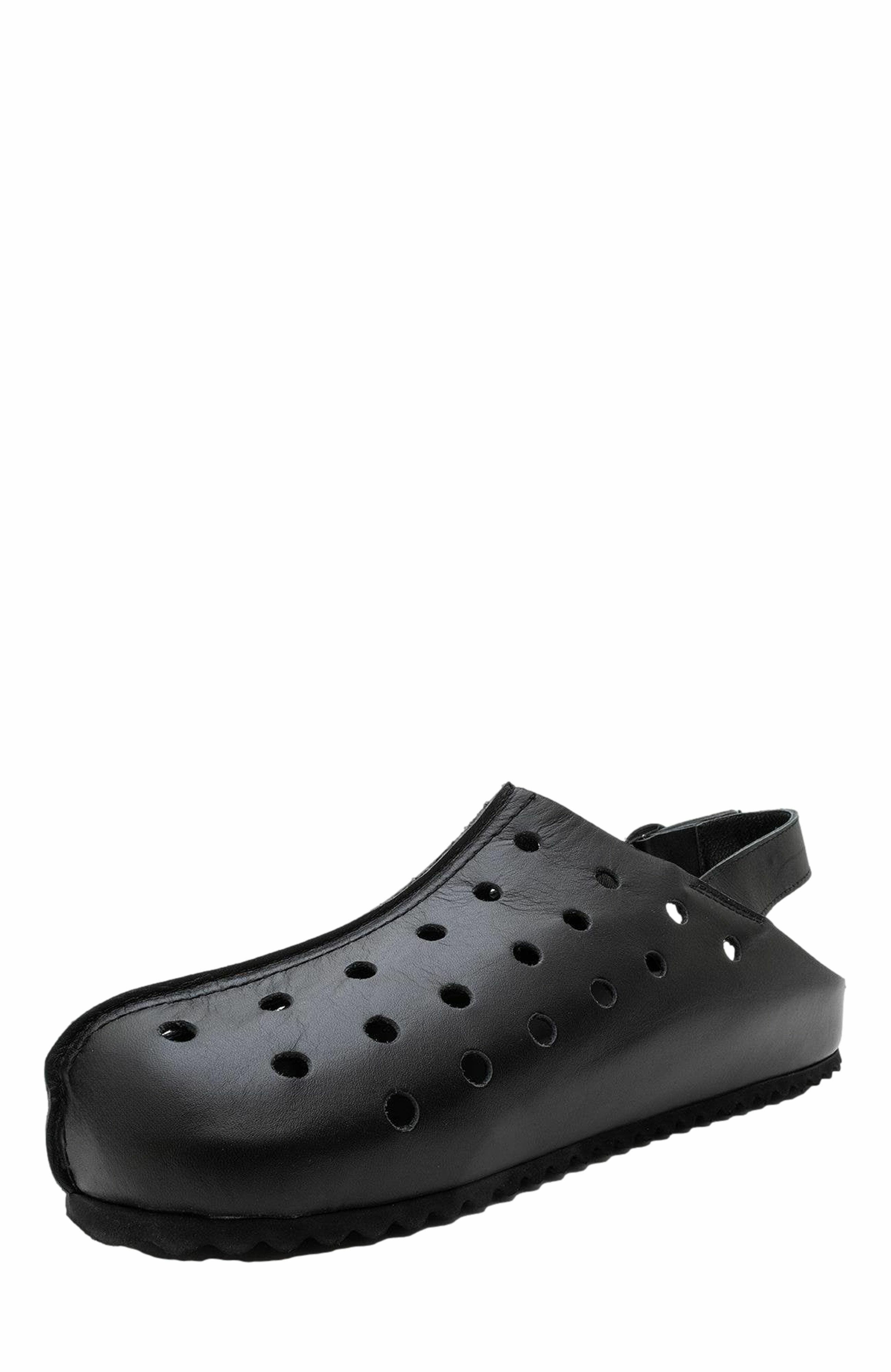 Forever & Always Shoes Justa Leather Clogs, Alternate, color, Black Leather