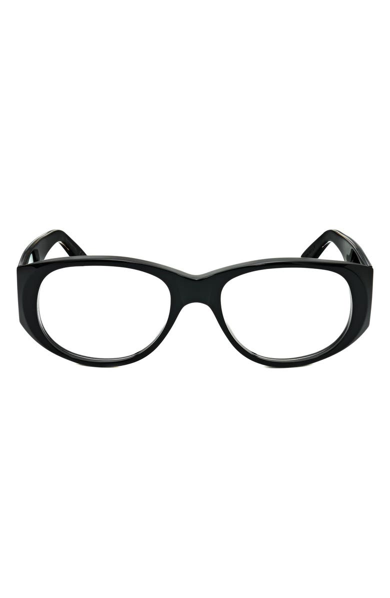 Marni 55mm Round Reading Glasses, Main, color, Black