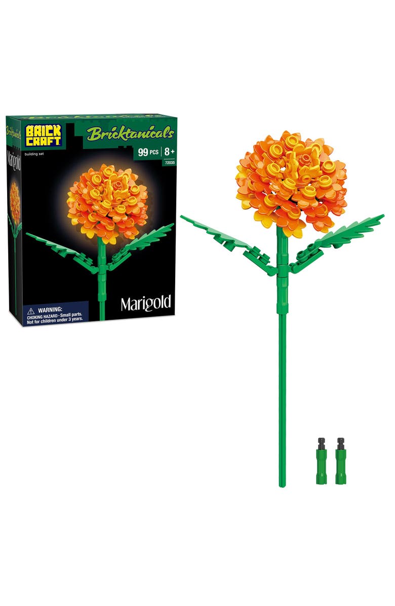Brickcraft Bricktanicals Marigold Building Set, Main, color, Yellow