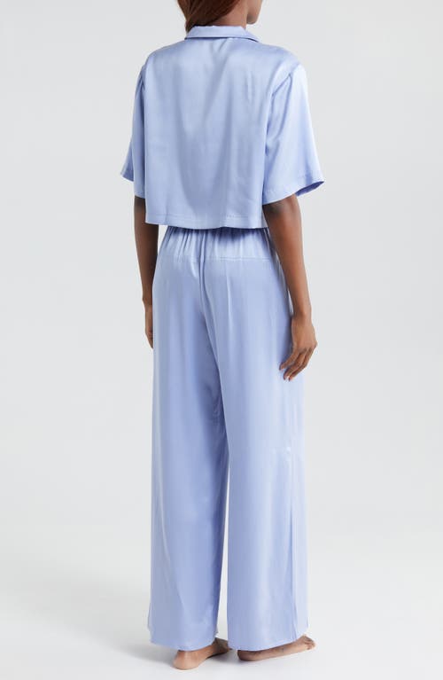 Lunya High Waist Washable Silk Pajamas In Periwinkle Eve