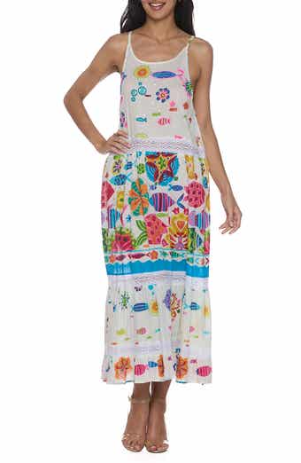 RANEES Fish Cotton Midi Sundress