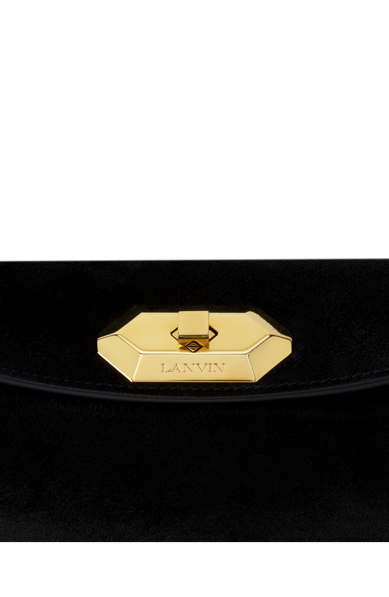 Lanvin Compagnon Small Asymmetrical Bag In Python Finishing, Alternate, color, Black/Black