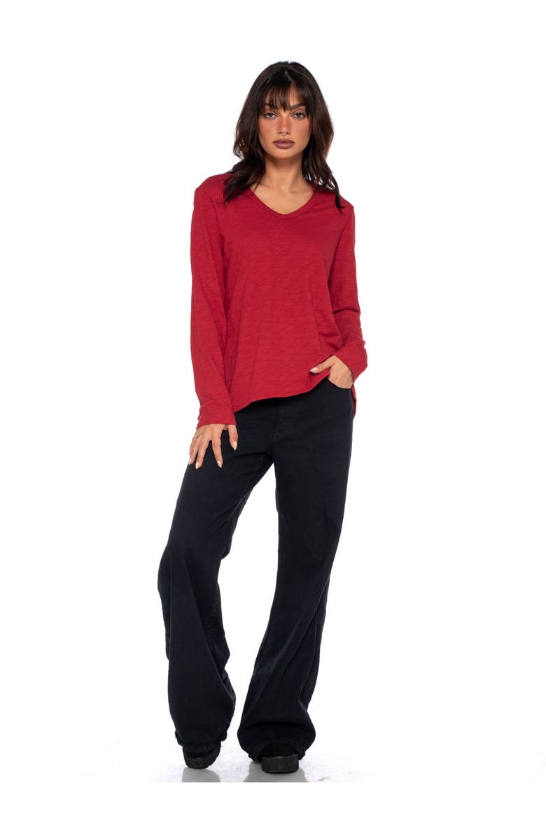 WILT Clothing Long Sleeve Shrunken Boyfriend Top, Alternate, color, Black