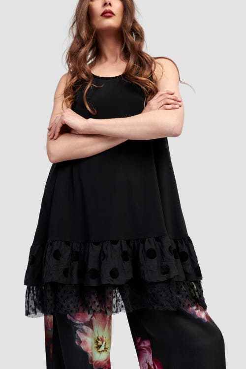 Alembika Sleeveless Tunic With Ruffles In Black