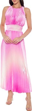 Marina Sleeveless Pleated Maxi Dress