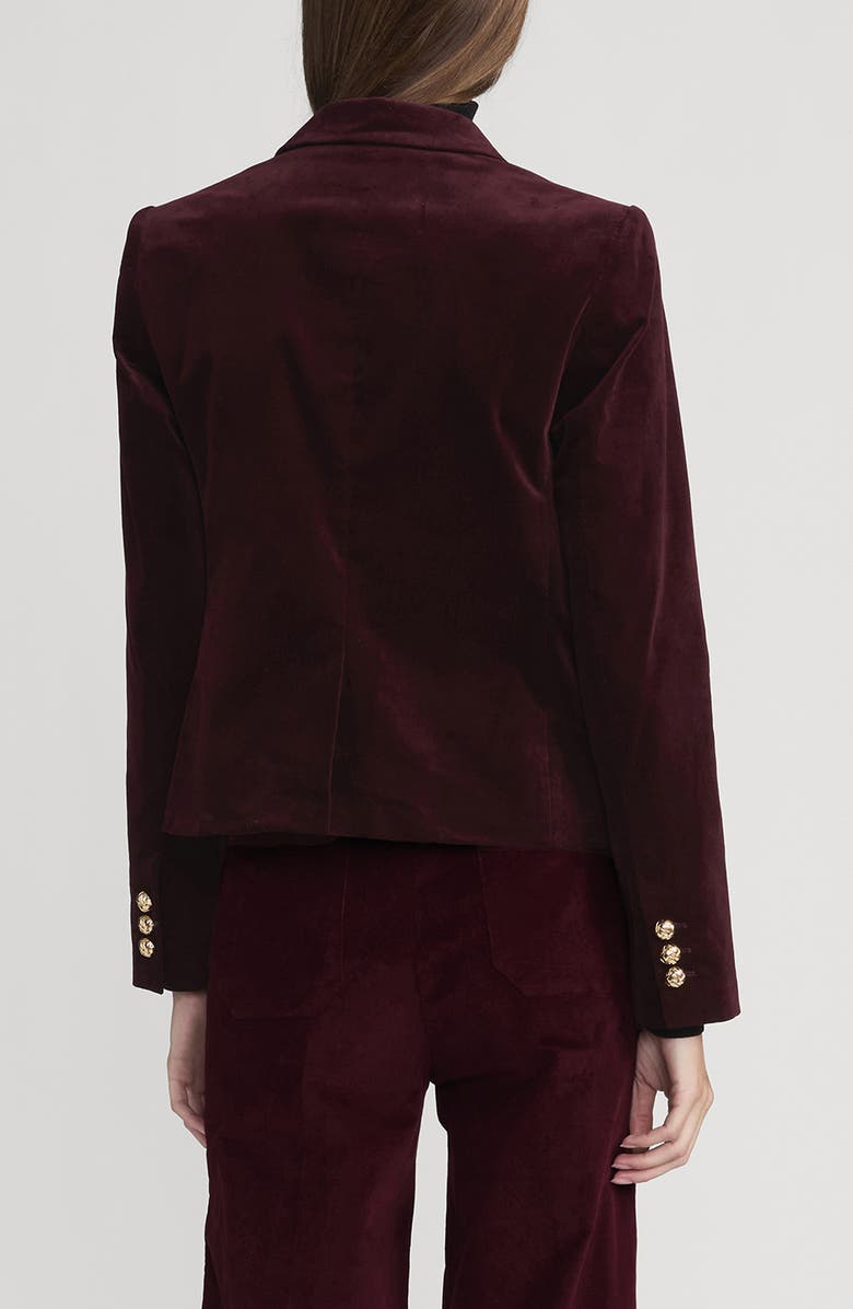 FRAME The Velvet Smart Blazer, Alternate, color, Cabernet