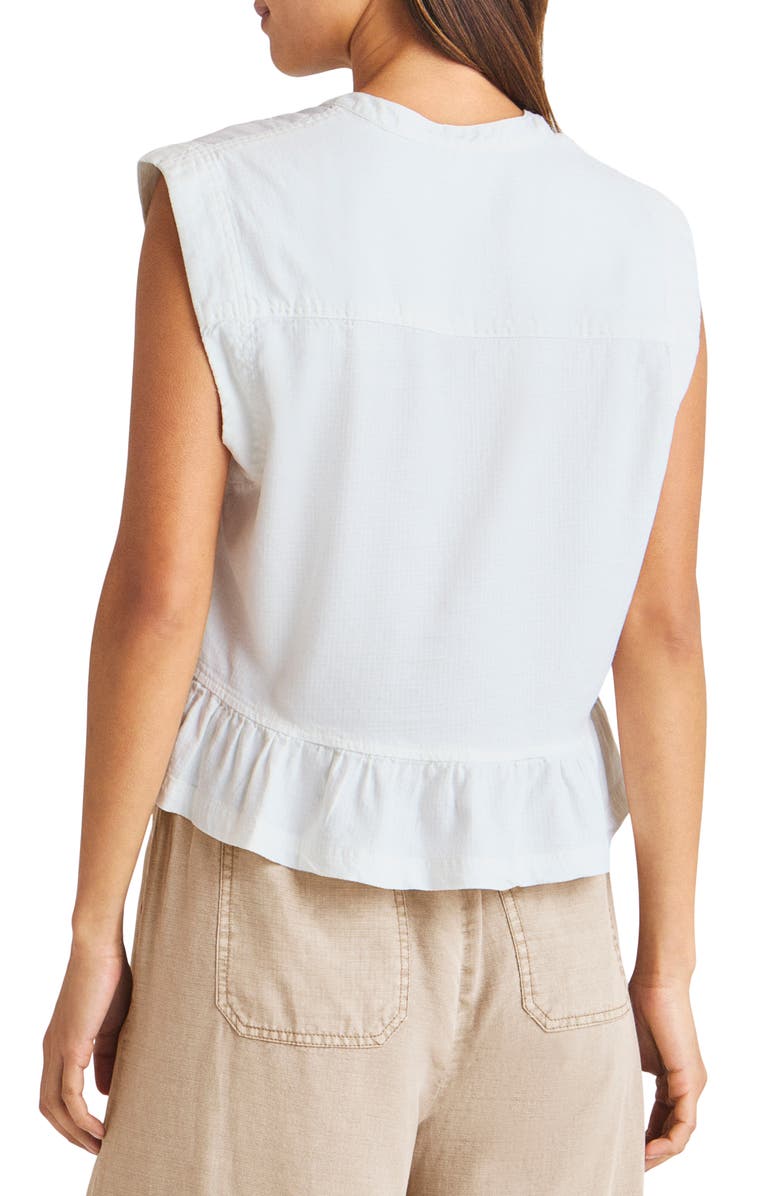 Splendid Alice Sleeveless Peplum Button-Up Shirt, Alternate, color, 