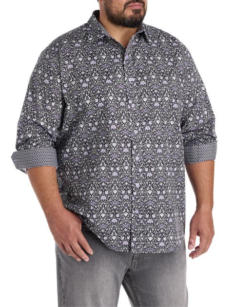 Big & Tall Floral Sport Shirt