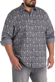 Synrgy by DXL Big & Tall Floral Sport Shirt
