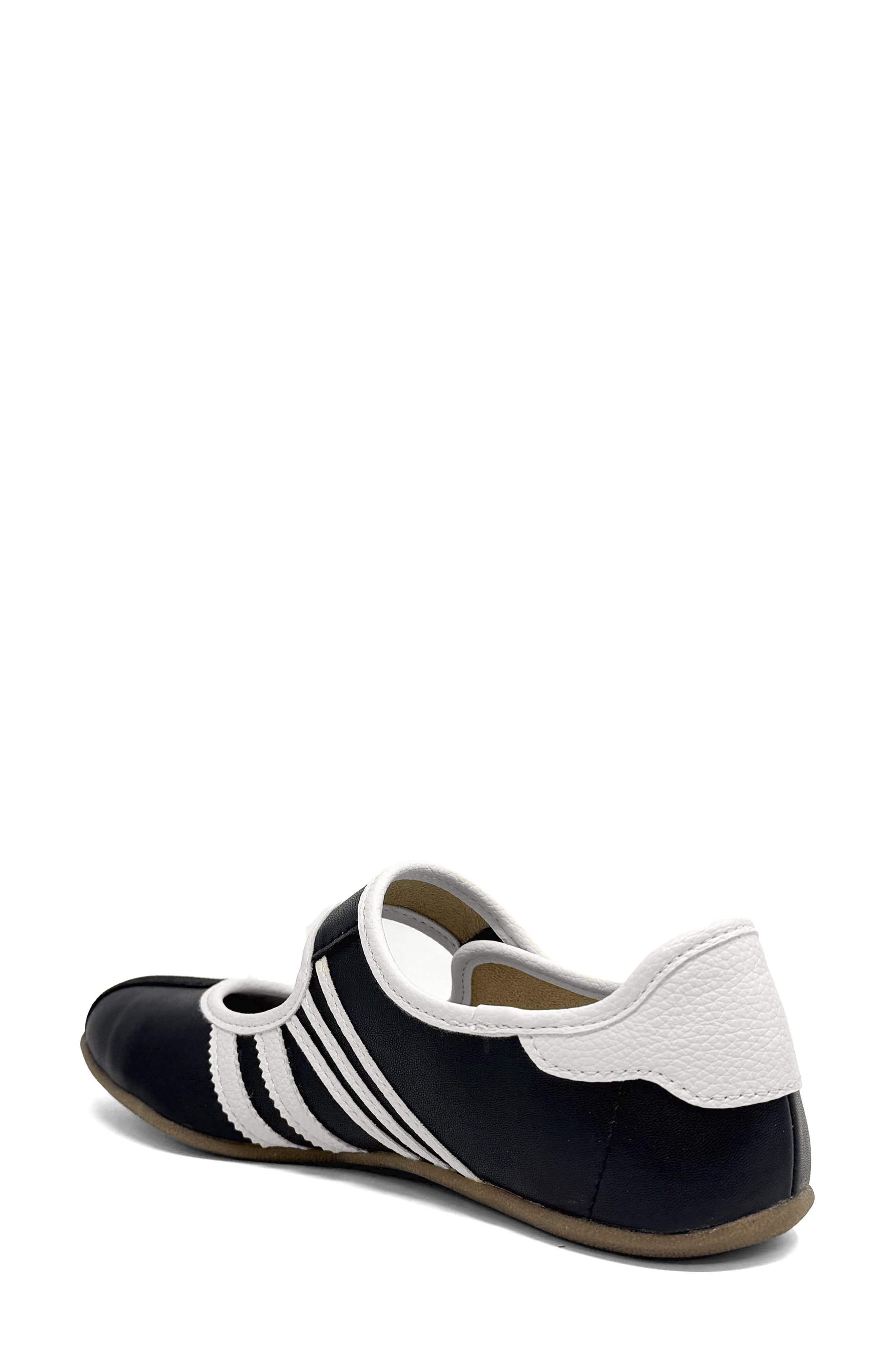 Peyton Faux Leather Mary Jane Sneaker, Alternate, color, BLACK