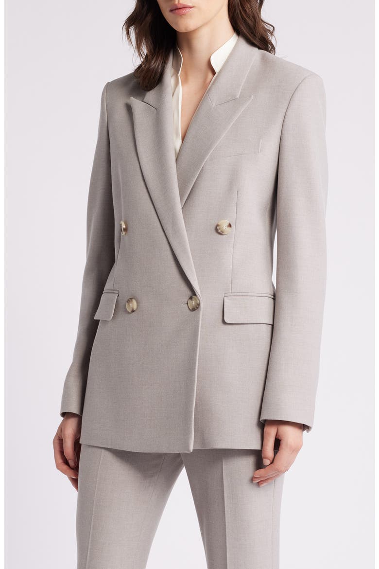 Jaleto Double Breasted Blazer, Main, color, WOLF GREY MELANGE