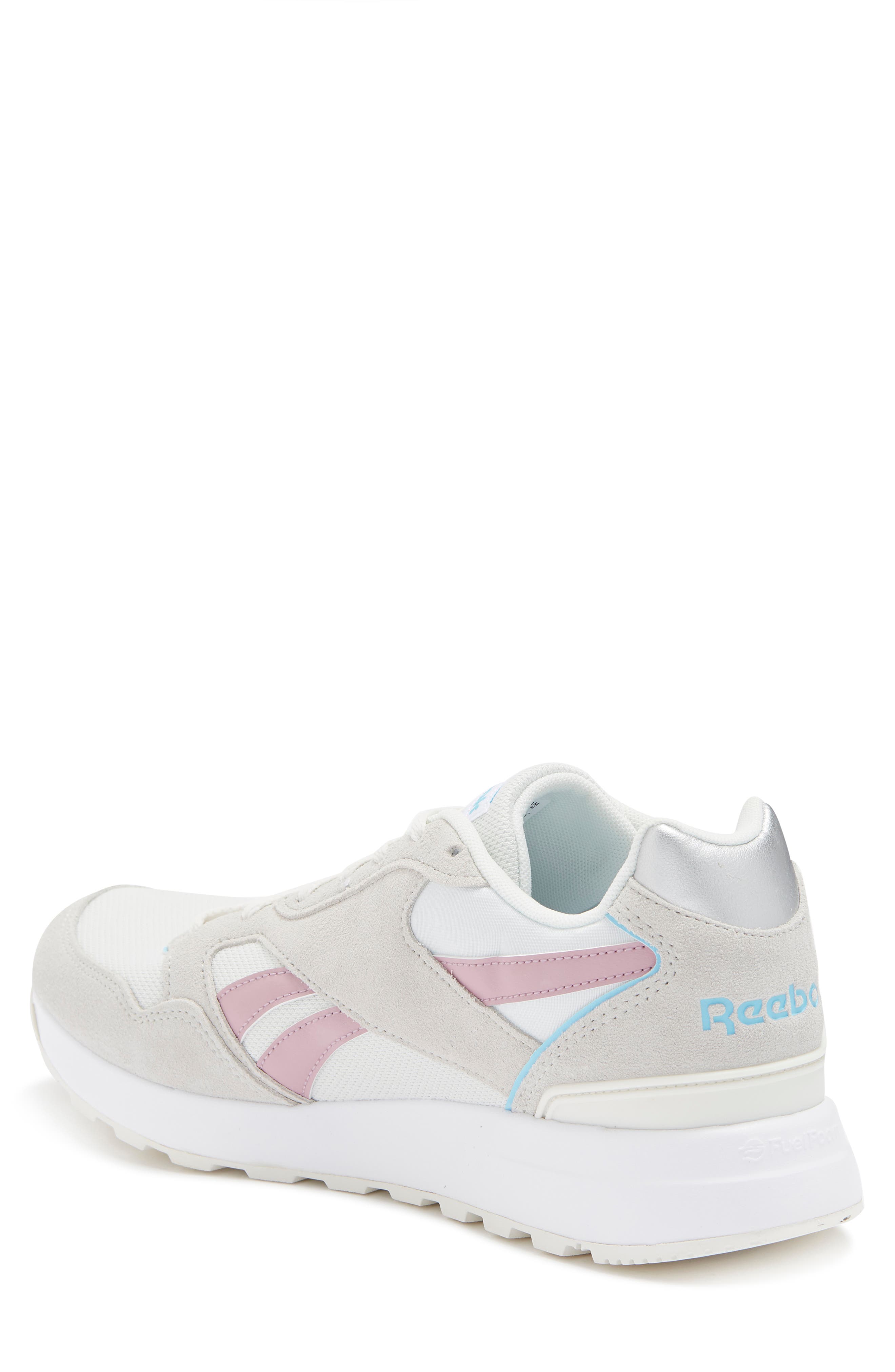 Lace-up Activewear Sneaker, Alternate, color, WHITE/ LILAC/ SILVER MET.