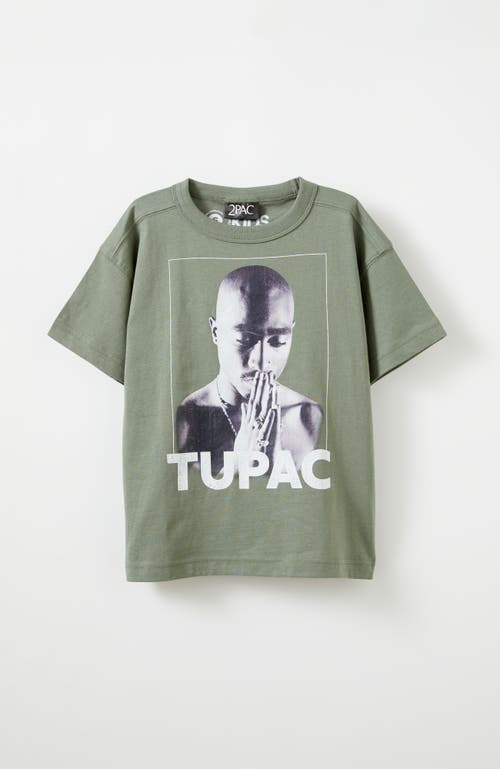 Cotton On Kids Kid's Licensed Drop Shoulder Short Sleeve Tee In Swag Green Tupac Hands