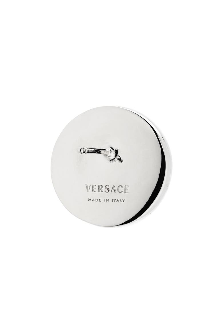 Medusa Crystal Disc Stud Earrings, Alternate, color, PALLADIUM 82 CRYSTAL