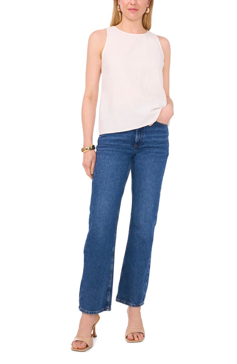 Linen Blend Keyhole Tank